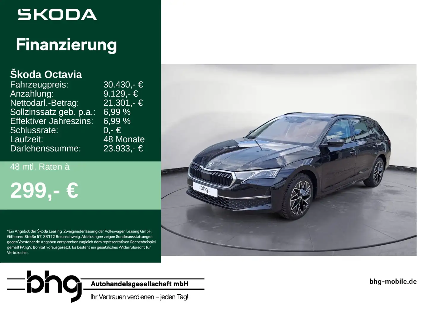 Skoda Octavia Combi 2.0 TDI DSG Selection Schwarz - 1