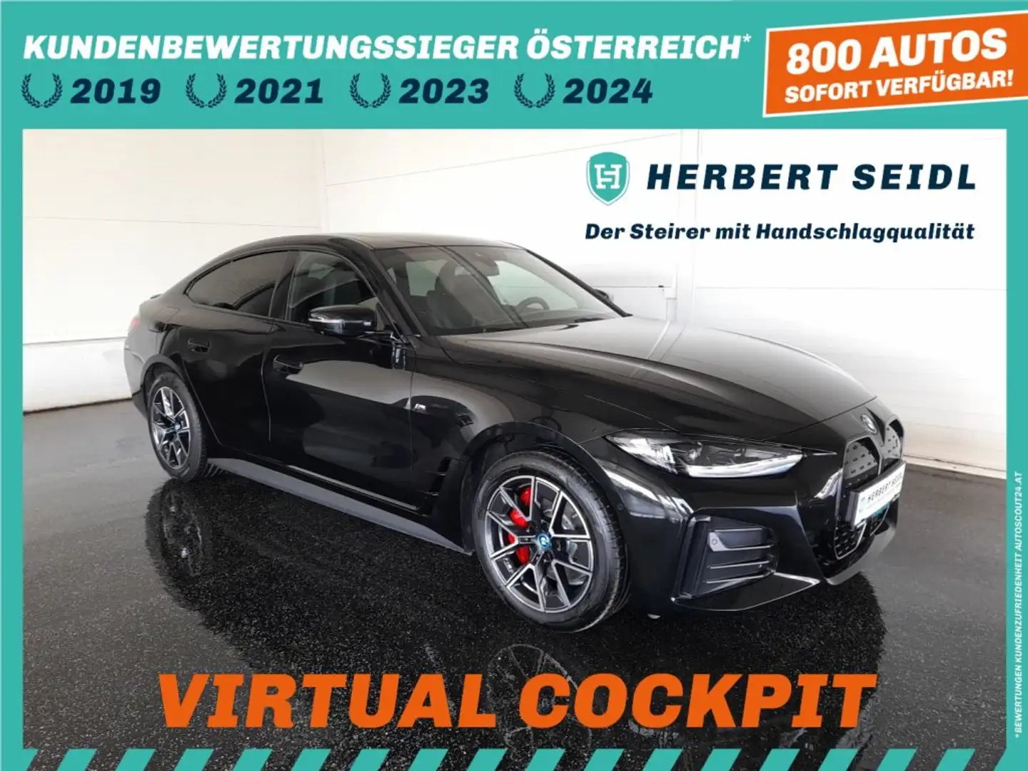BMW i4 Gran Coupe eDrive40 80,7kWh *VOLL LED / NAVI / LIVE COCKPIT PROF. / TEILLEDER / SPORTFAHRWERK* Schwarz - 1