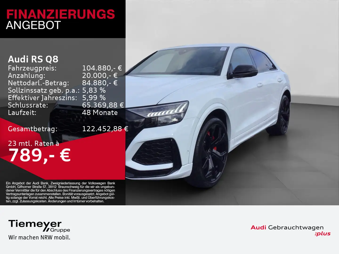 Audi RS Q8 RSQ8 TFSI Q MATRIX KAMERA BuO LM23 Weiß - 1
