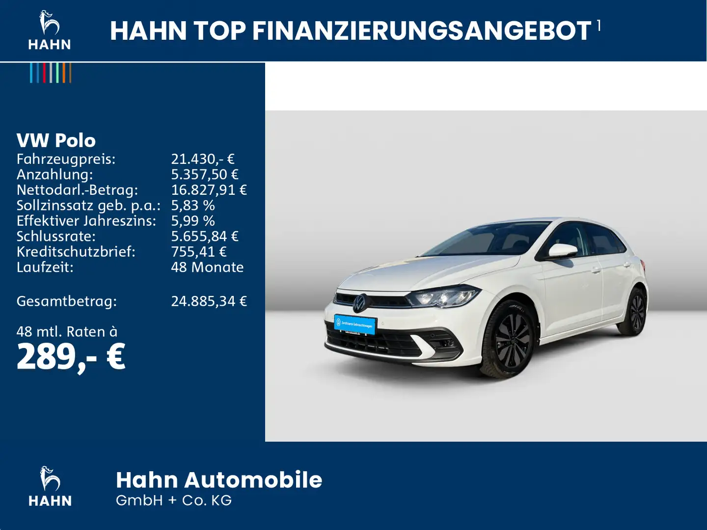 Volkswagen Polo 1.0TSI DSG Move LED Navi-Vorb. PDC Sitzheiz Weiß - 2