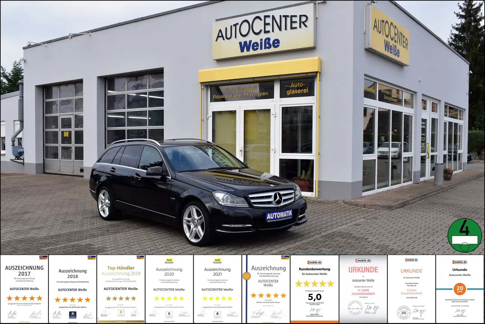 Mercedes-Benz C 250 T CGI Automatik S-Heft TÜV 10/27 Garantie Nero - 1