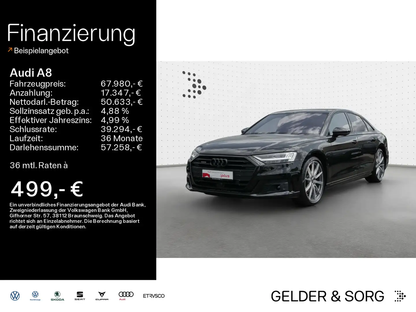 Audi A8 50 TDI B&O advance*Sportpaket* S Sitze*S LINE Nero - 1
