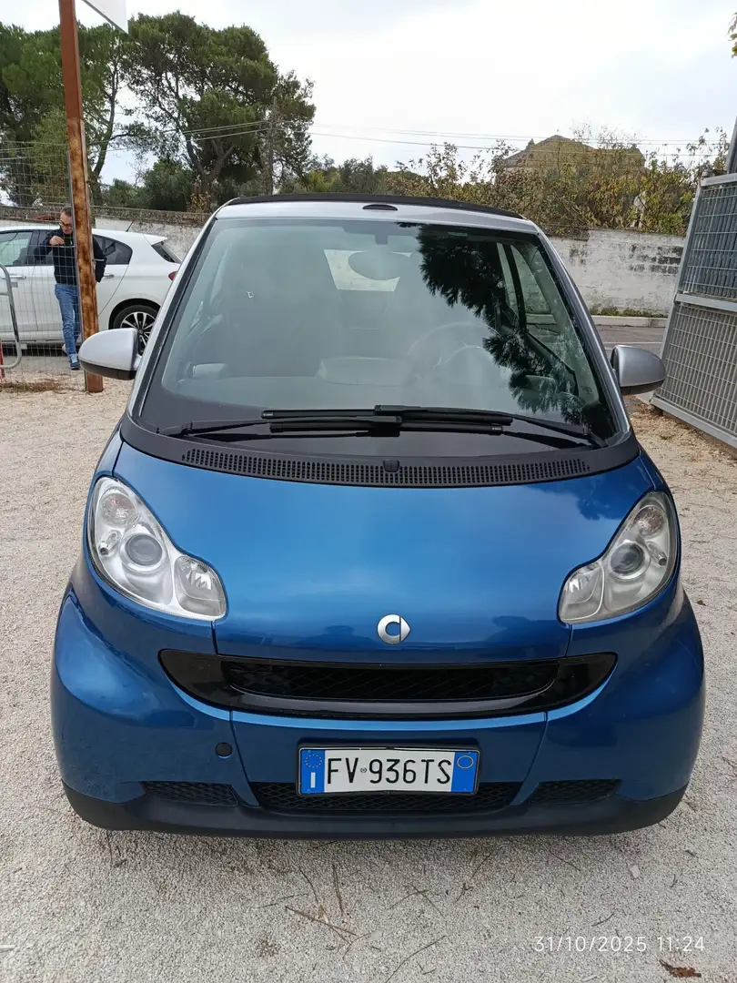 smart forTwo fortwo 1000 52 kW MHD cabrio pure Bleu - 1