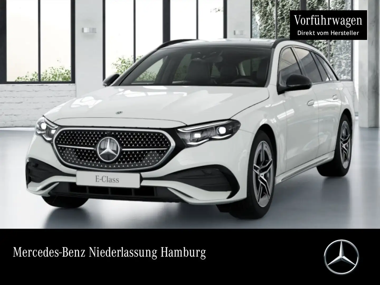 Mercedes-Benz E 220 d T 4M Edition AMG-Line Fahrass 360° Pano 9G Weiß - 1
