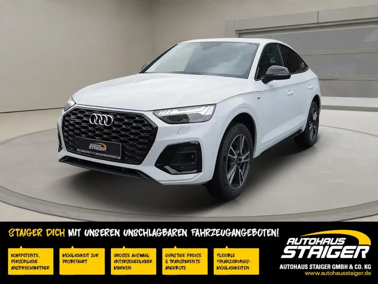 Audi Q5 50TDI Sportback4x4 SLine+Soundsystem+AHK+Pano Weiß - 1