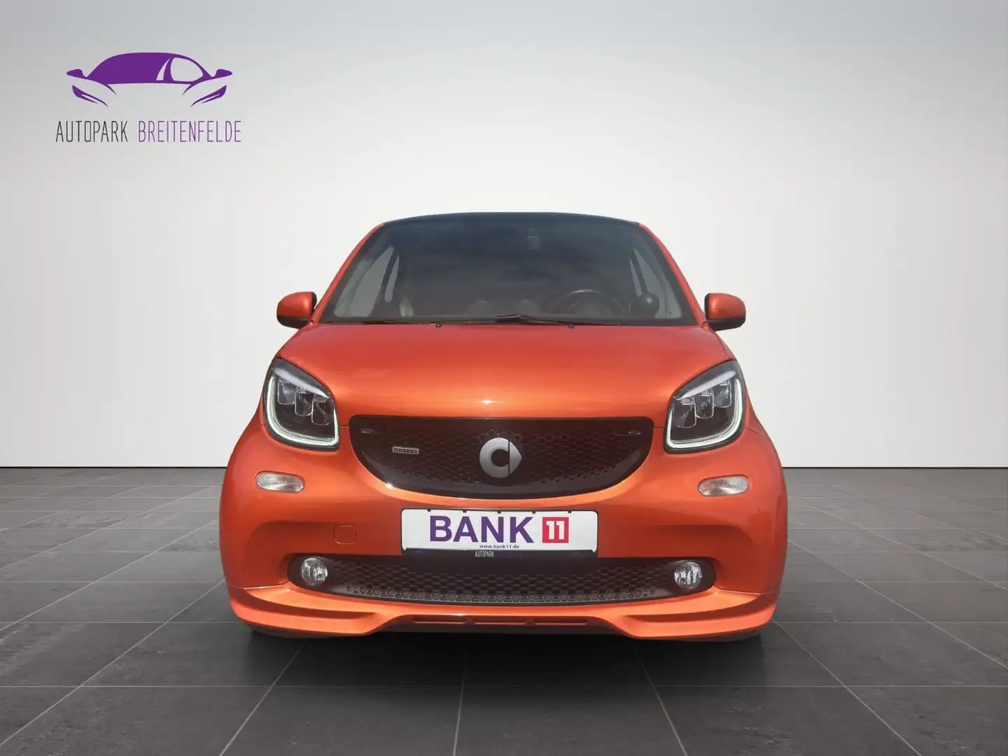 smart forTwo coupe Brabus Xclusive|Vollleder|Klimaauto Orange - 2