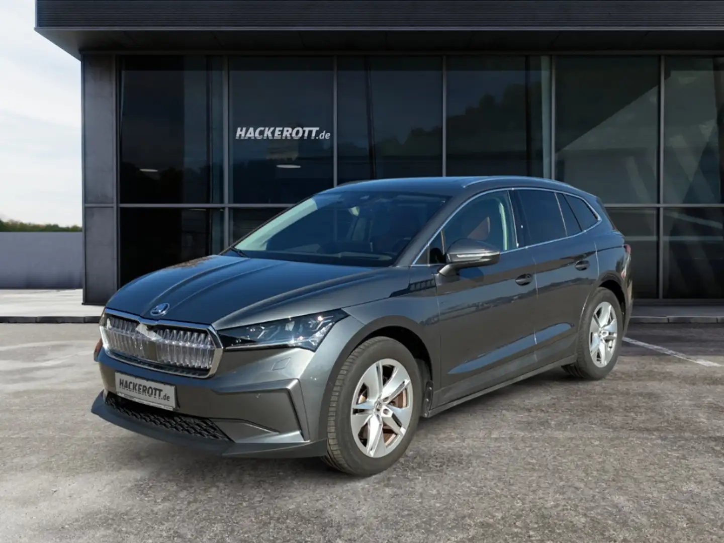 Skoda Enyaq ecoSuite 80 82 kW Navi Rückfahrk. AHK Pano Grau - 1