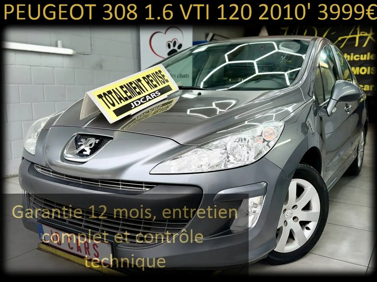 Peugeot 308 308 1.6 VTI 120 ‼️GARANTIE 1 AN CTOK‼️ Gris - 1