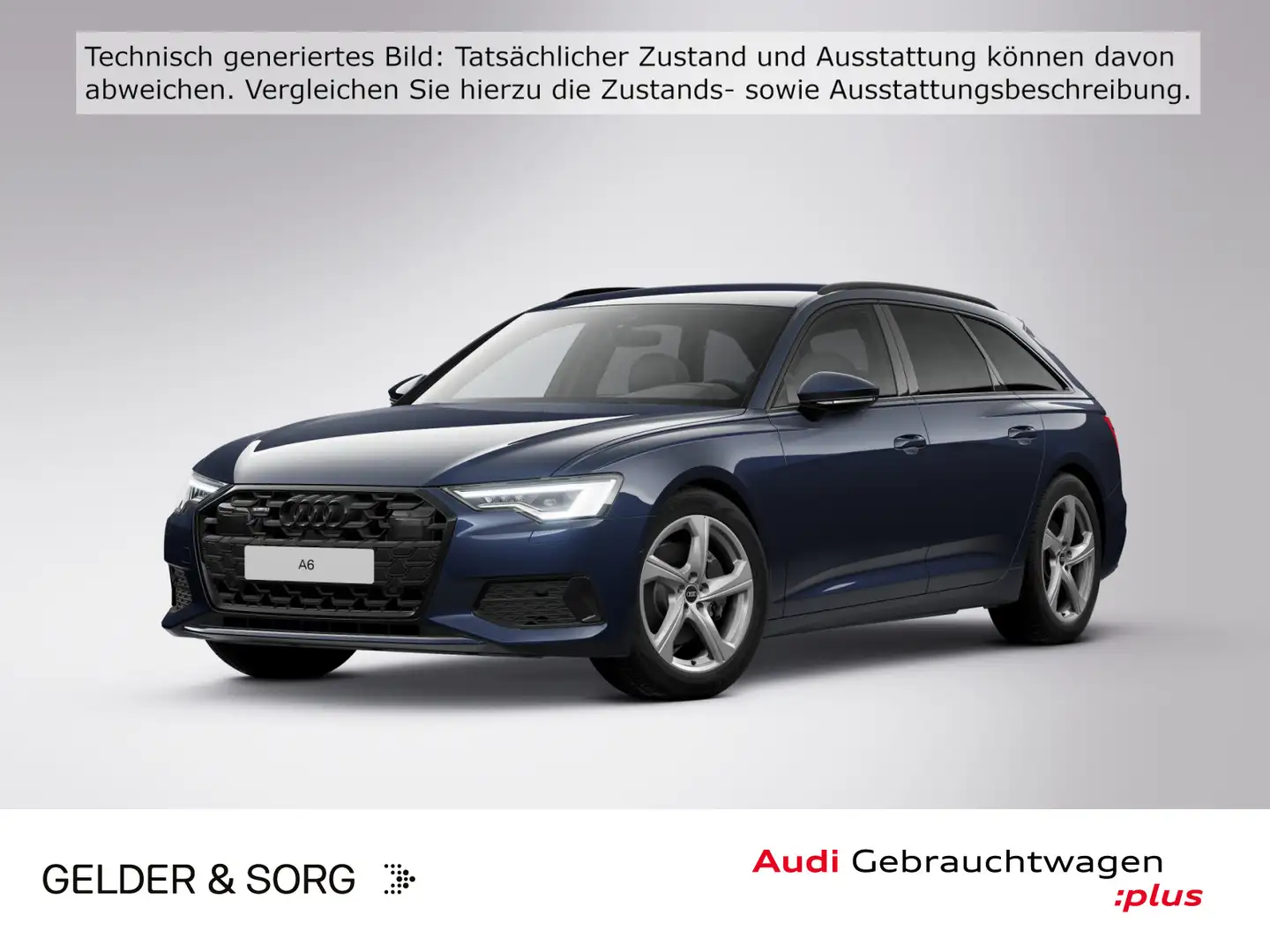 Audi A6 advanced 45 TDI qu. AHK*RFK*Matrix*Soun Blau - 1