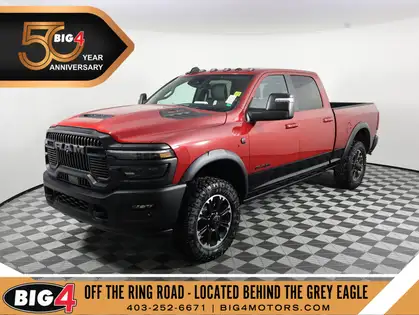 Red 2026 RAM 2500 Rebel Crew Cab 4WD Pickup Truck Four-Wheel Drive 8-Speed Automatic