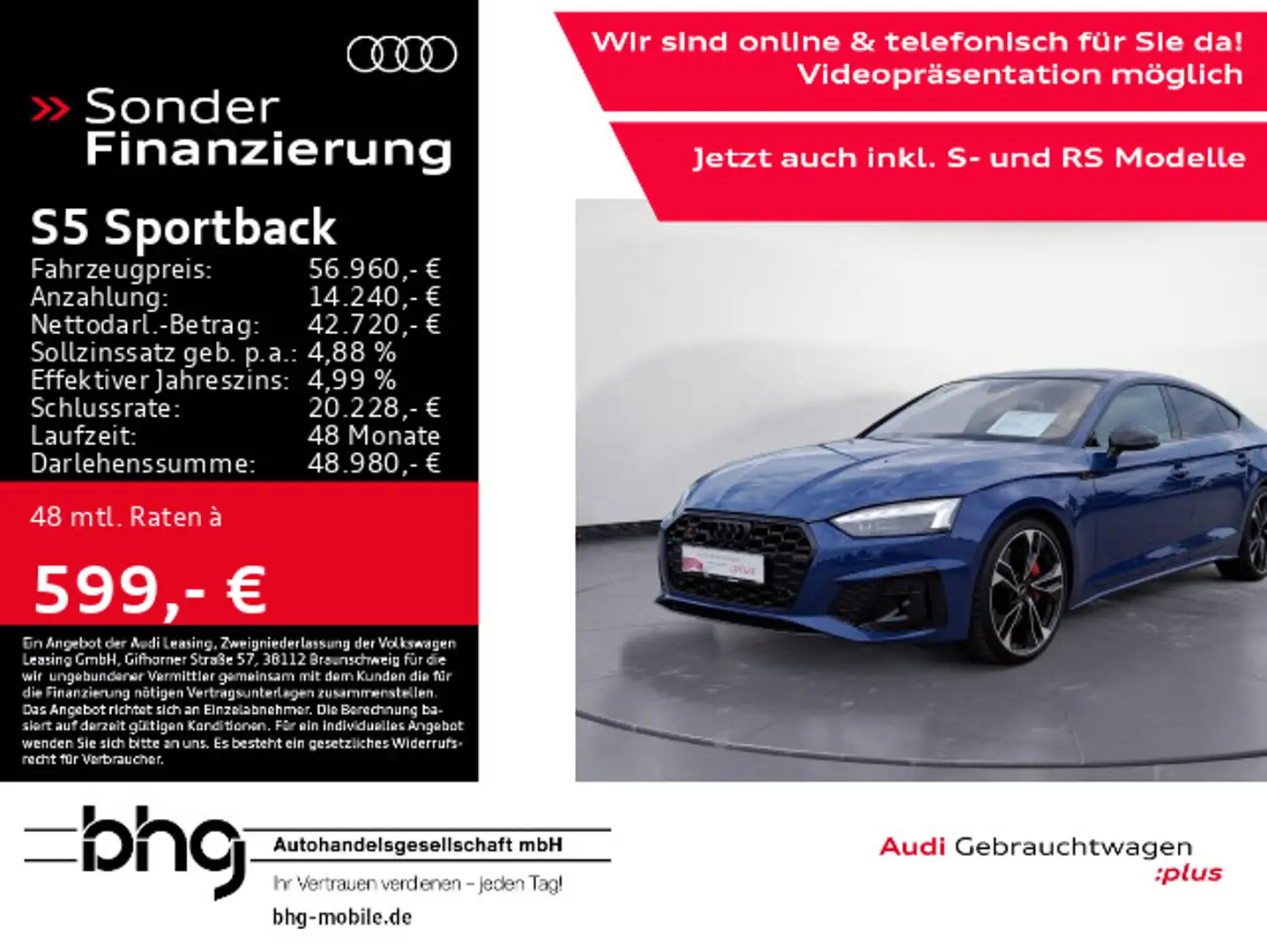 Audi S5 TDI quattro Pano Competition Editio Blau - 1