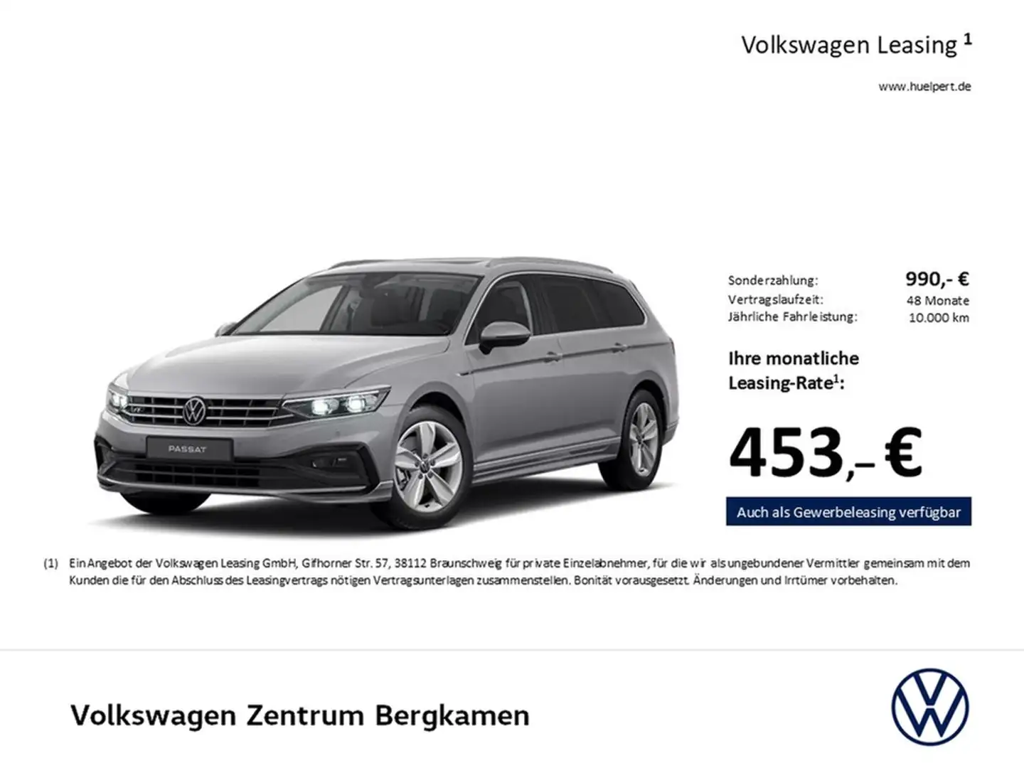 Volkswagen Passat Variant 2.0 R-LINE EXT 4X4 LEDER PANO AHK Silber - 2