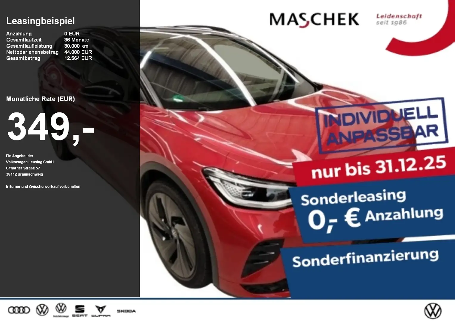 Volkswagen ID.4 GTX Pano AHK IQ.Light HUD Wärmepumpe Noir - 1