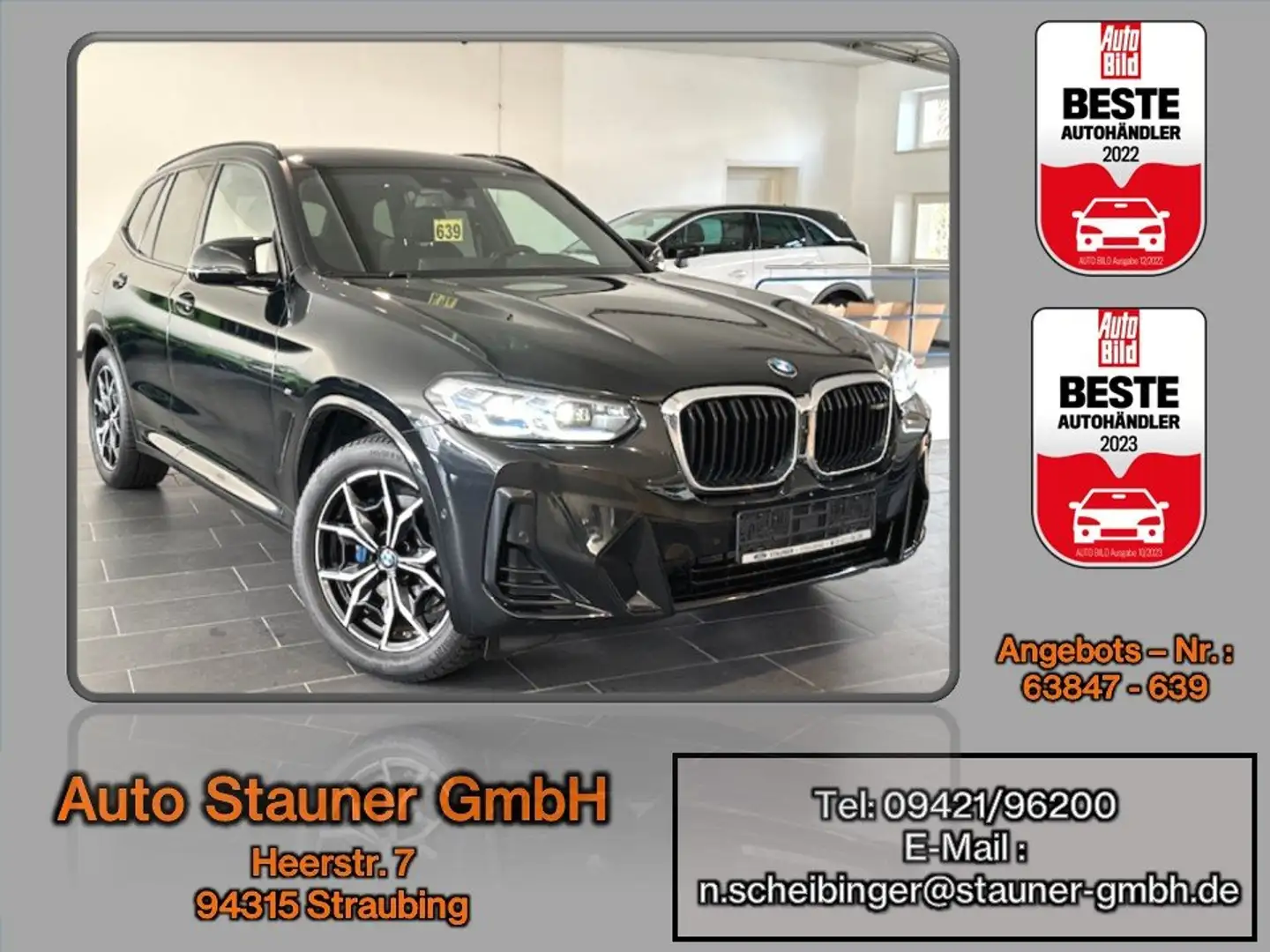 BMW X3 M40 i xDrive Automatik*LASER-LICHT*PANORAMA*STANDH Zwart - 1