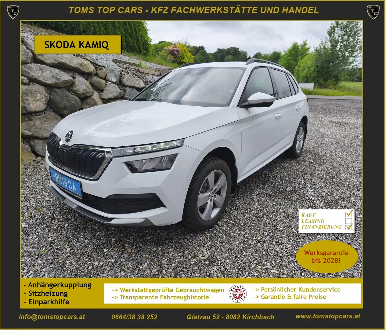 Skoda Kamiq 1,0 TSI Ambition Anhängerkupplung,Sitzhzg. Weiß - 1