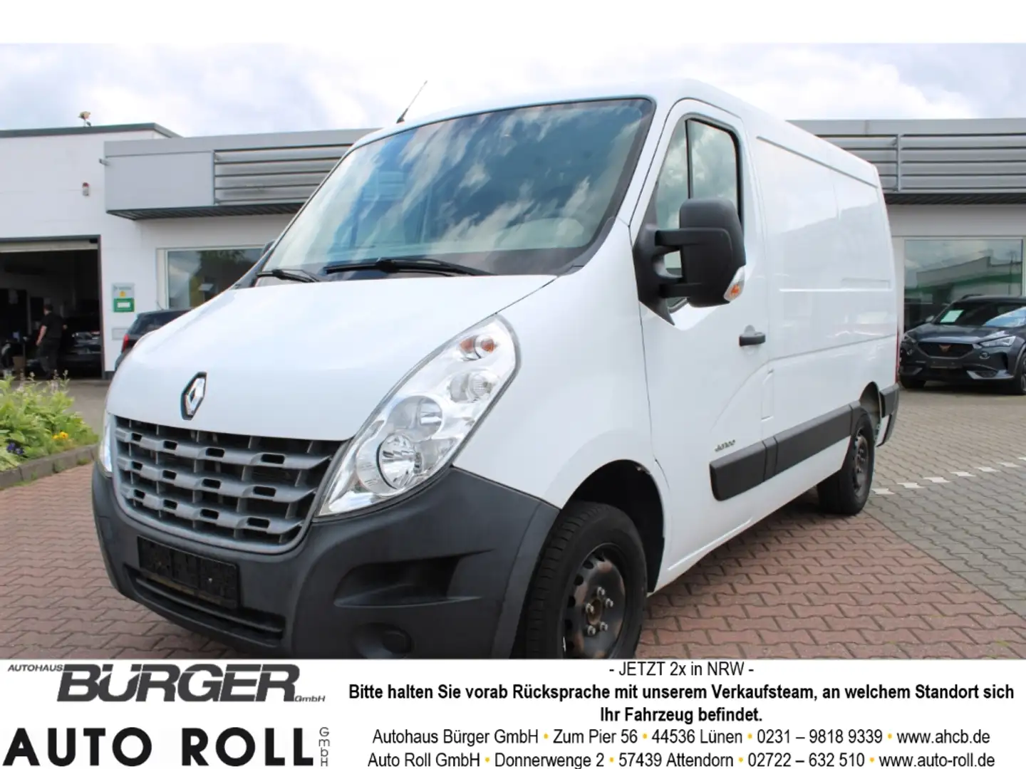 Renault Master III Kasten L1H1 Ka 2,8t Klima Freisprech el. Fenst Blanco - 1