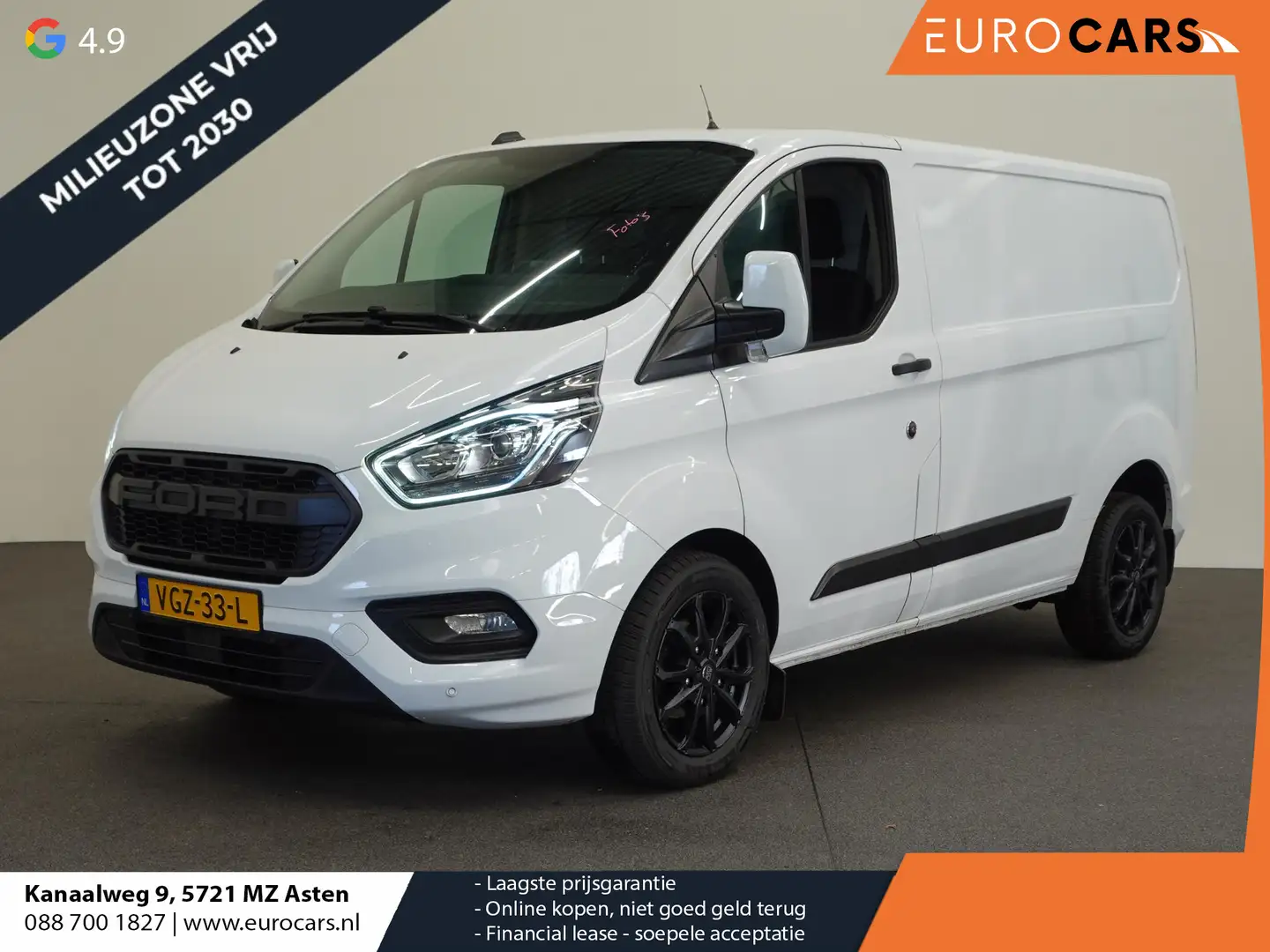 Ford Transit Custom 130PK Automaat L1H1 Raptor Edition Navi Airco Blue Blanc - 1