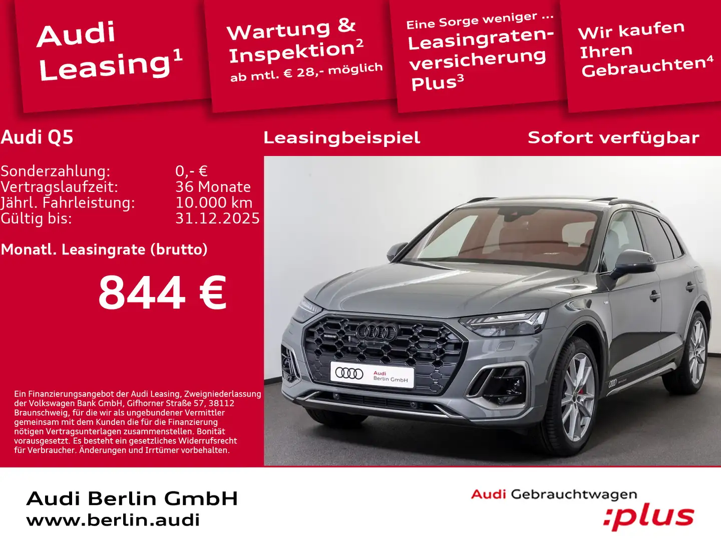 Audi Q5 S line 55 TFSI e quattro S tronic Grau - 1