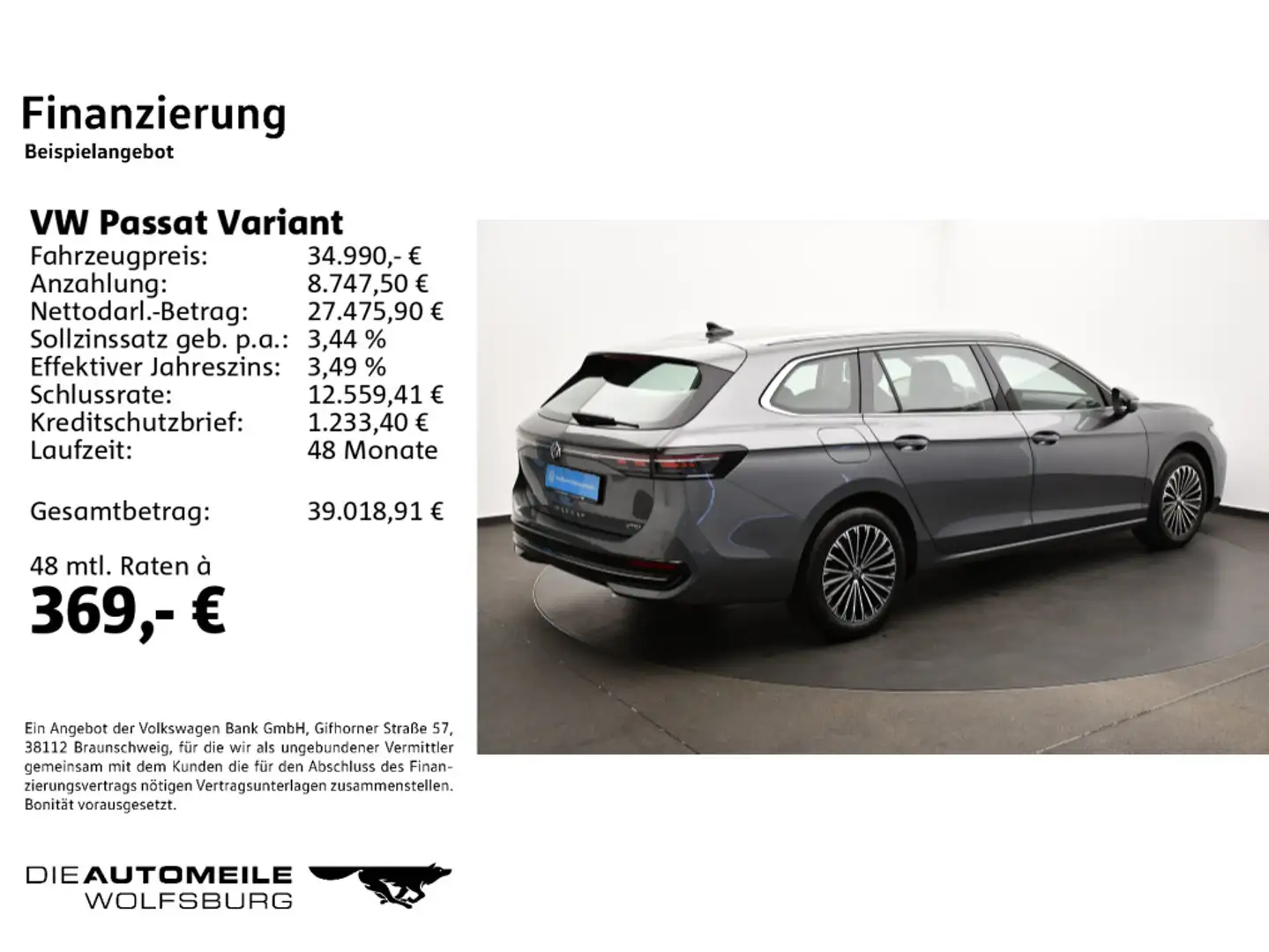 Volkswagen Passat Variant 1.5eTSI DSG Elegance NAVI/IQ/HEAD Grau - 2