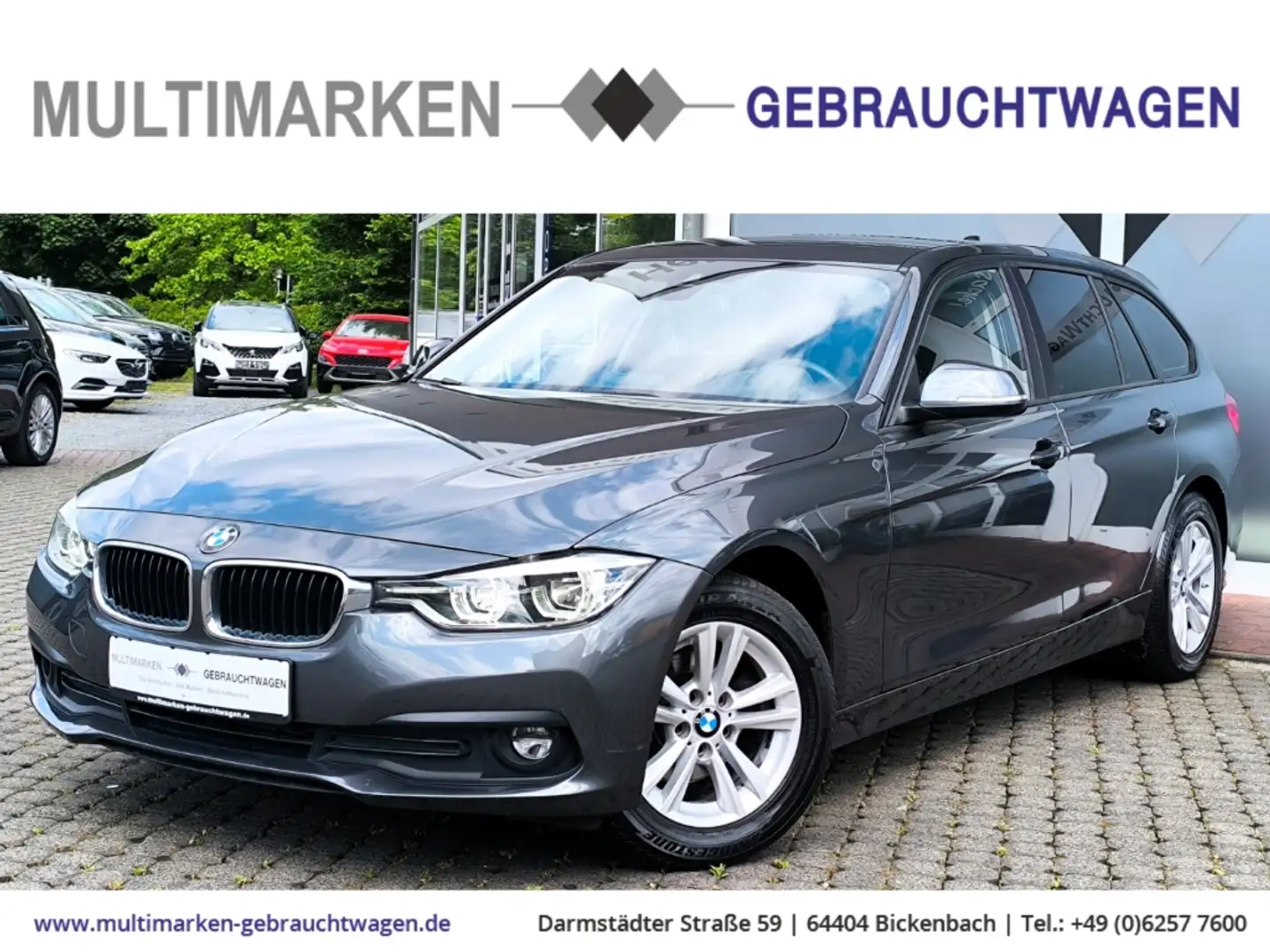 BMW 318 d Advantage Touring HUD Navi LED El. Heckklappe Me Grijs - 1