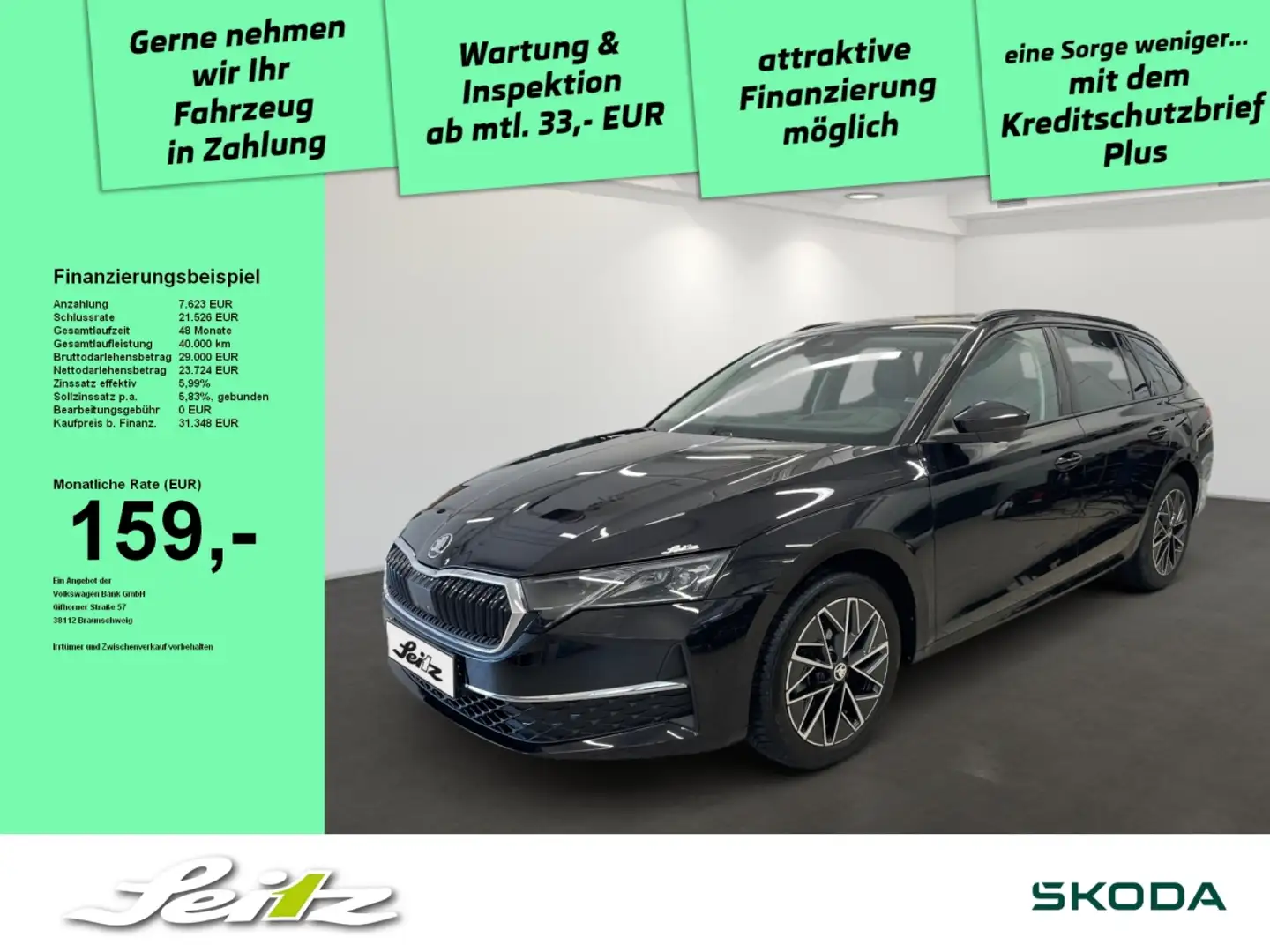 Skoda Octavia Combi 2.0 TDI Selection *HEAD-UP*MATRIX*KAMERA* Schwarz - 1