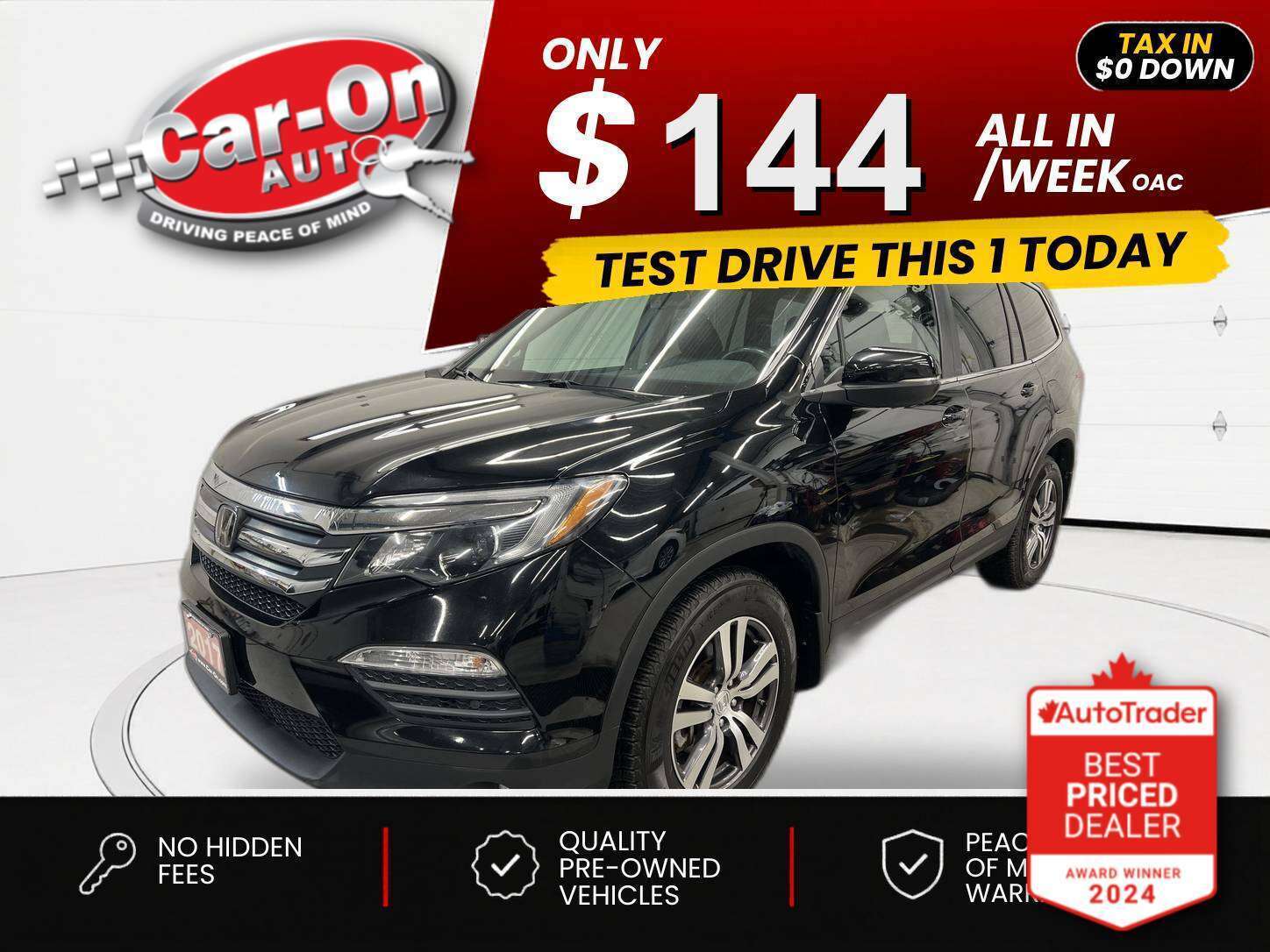 Black 2017 Honda Pilot SUV / Crossover All-Wheel Drive Automatic