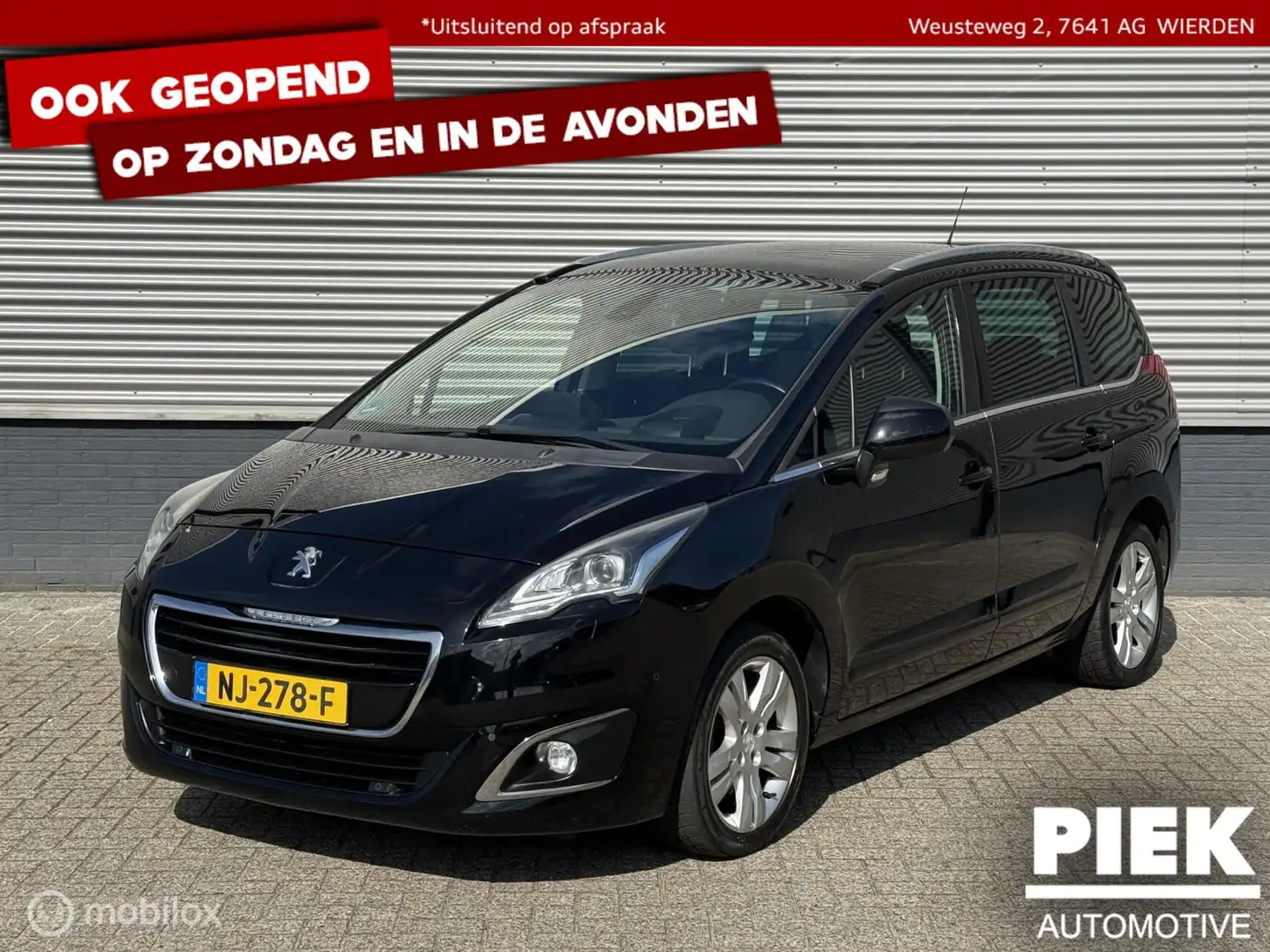 Peugeot 5008 1.6 BlueHDi Allure 7p. AUTOMAAT, TREKHAAK Czarny - 1