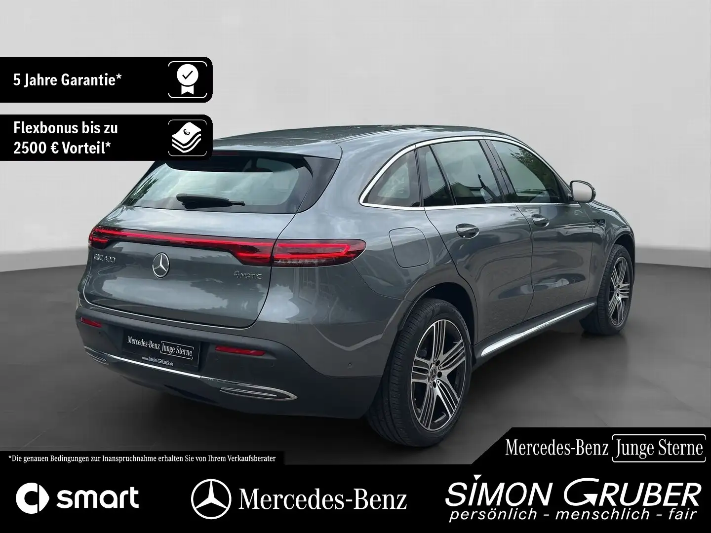Mercedes-Benz EQC 400 4M Sitzklima HUD Schiebedach ACC 360 AHK Grijs - 2