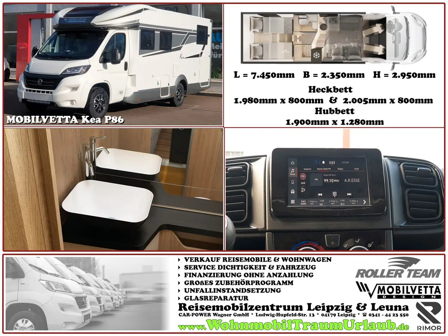Mobilvetta KEA P86 *AUTOMATIK*140PS*SOFORT*3,5T Weiß - 1