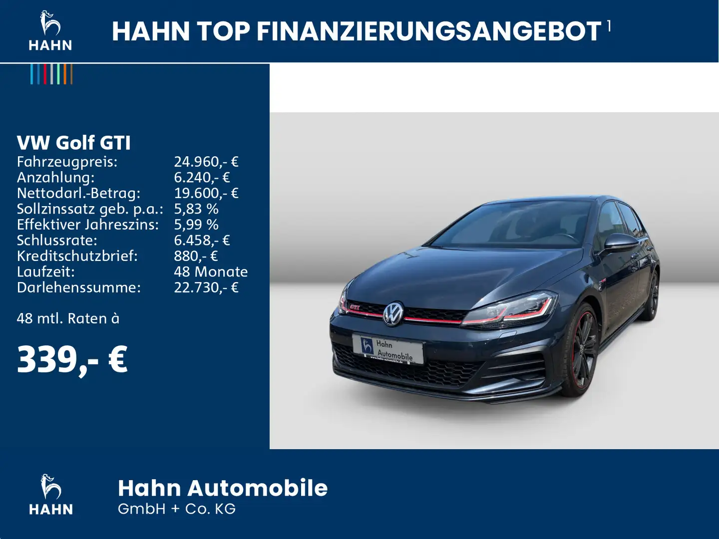 Volkswagen Golf GTI Golf VII GTI Performance 2.0TSI ACC Navi Cam LED Blauw - 2