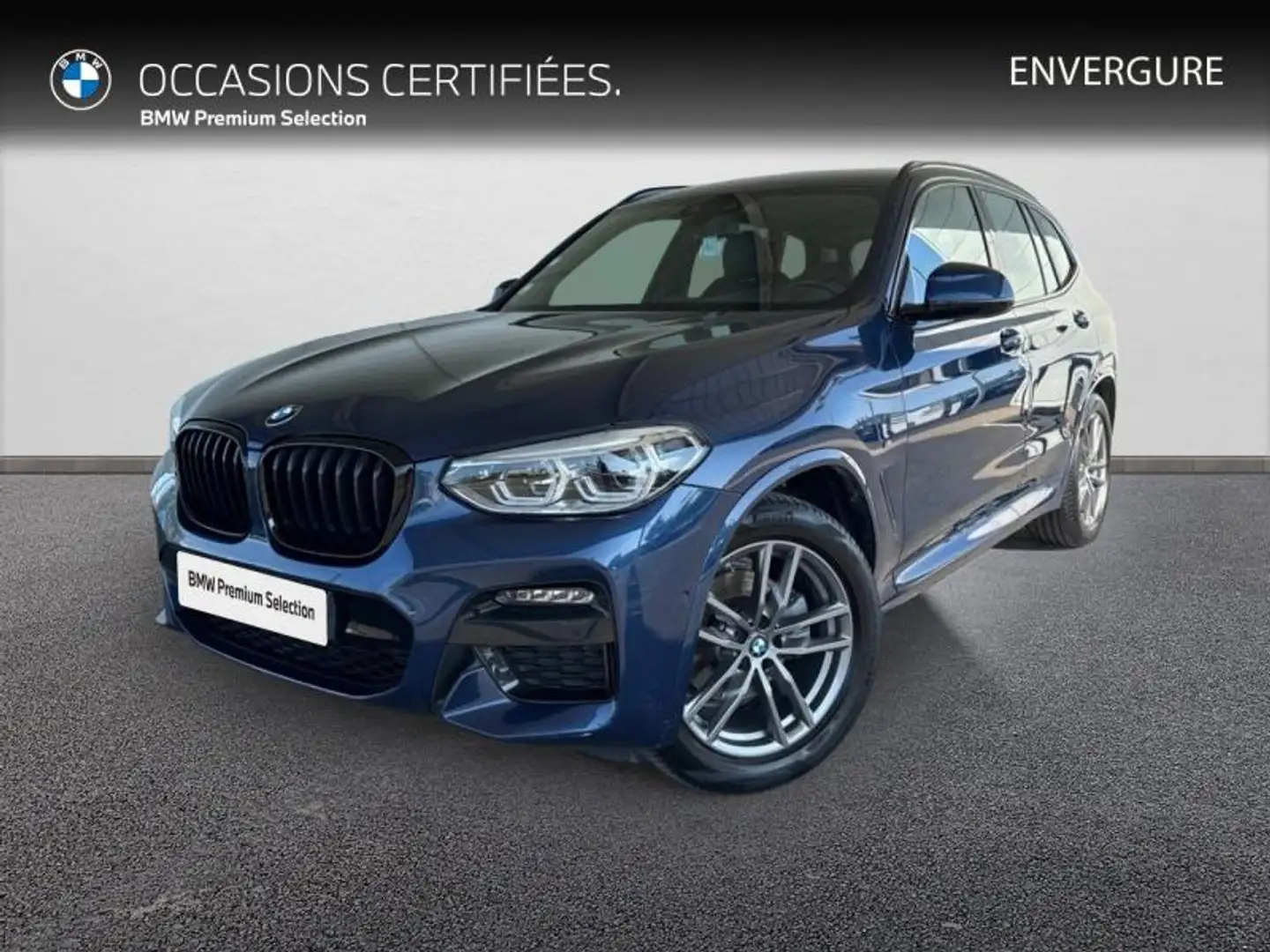 BMW X3 xDrive20dA 190ch  M Sport Bleu - 1