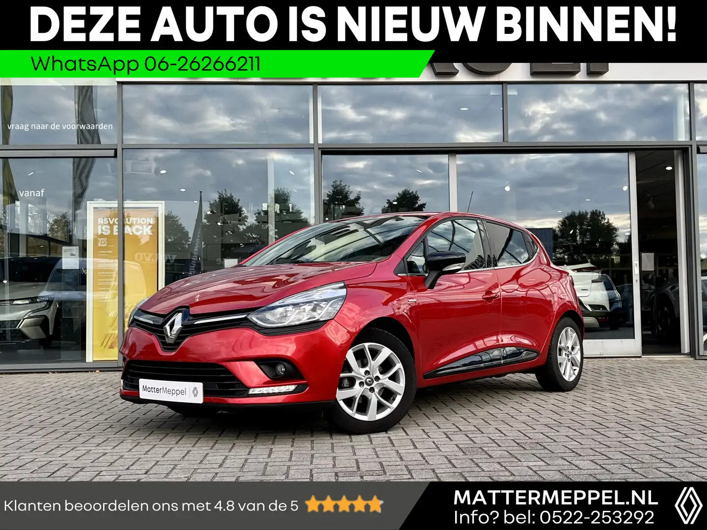 Renault Clio 0.9 TCe 90 Limited Afn.Trekhaak | NL Auto | Parkee Rood - 1