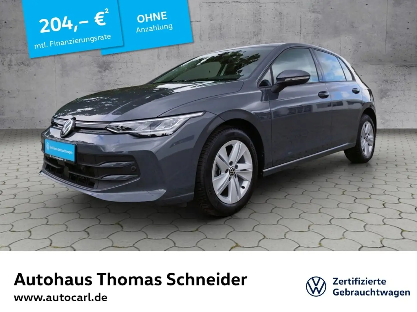 Volkswagen Golf VIII Life 1.5TSI NAV/HUD/ACC/SHZ/3J-AG KLIMA LED Gris - 1