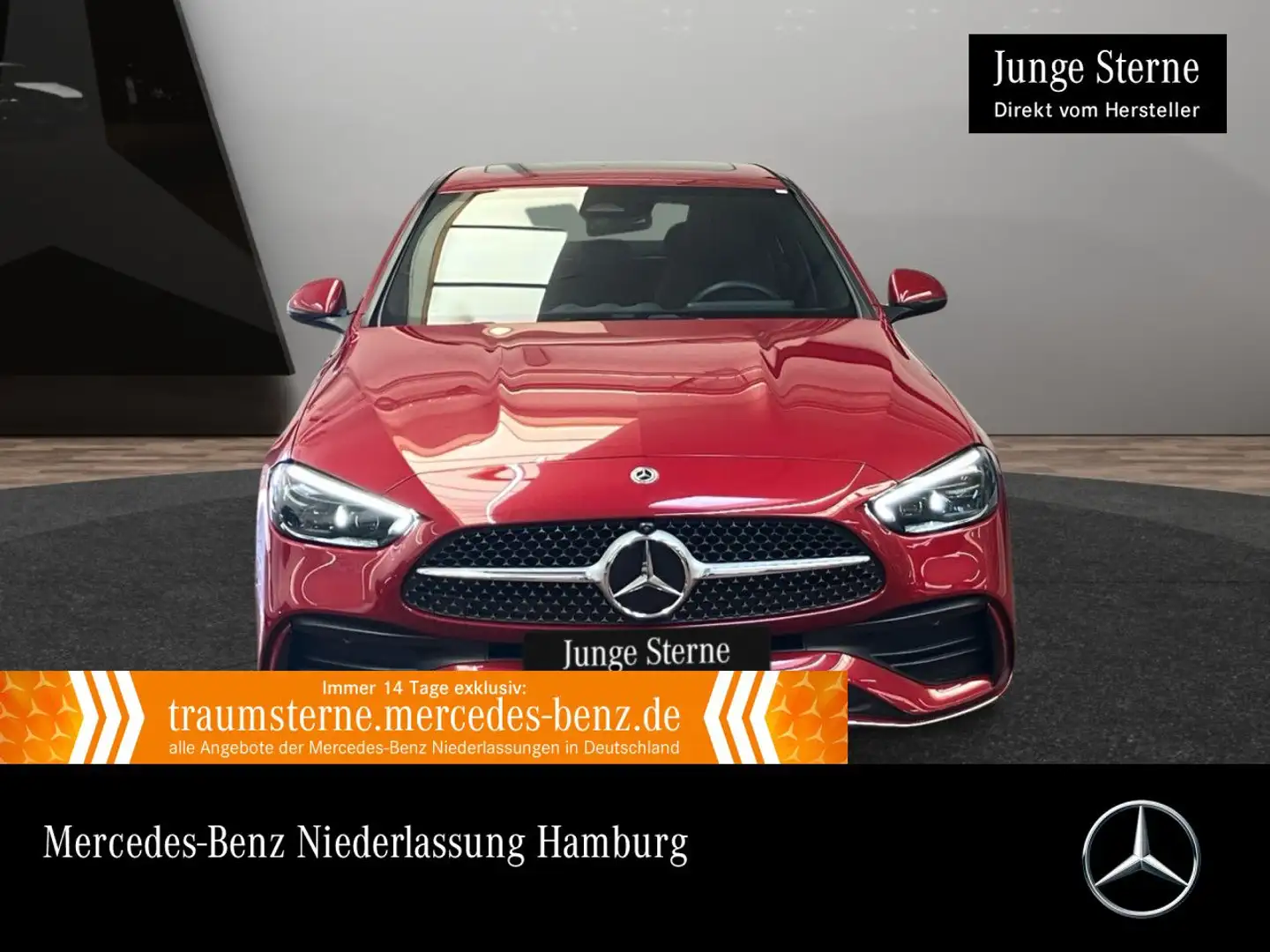 Mercedes-Benz C 300 AMG+360+AHK+STHZG+SITZKLIMA+TOTW+KEYLESS+9G Rot - 1