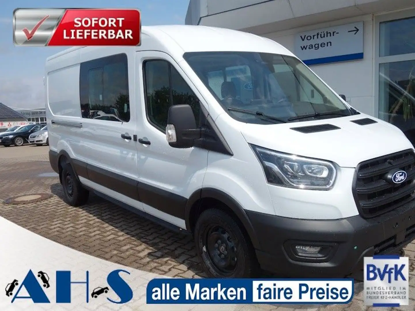 Ford Transit DOKA 350L3 Trend FWD SHZ Kamera Weiß - 1