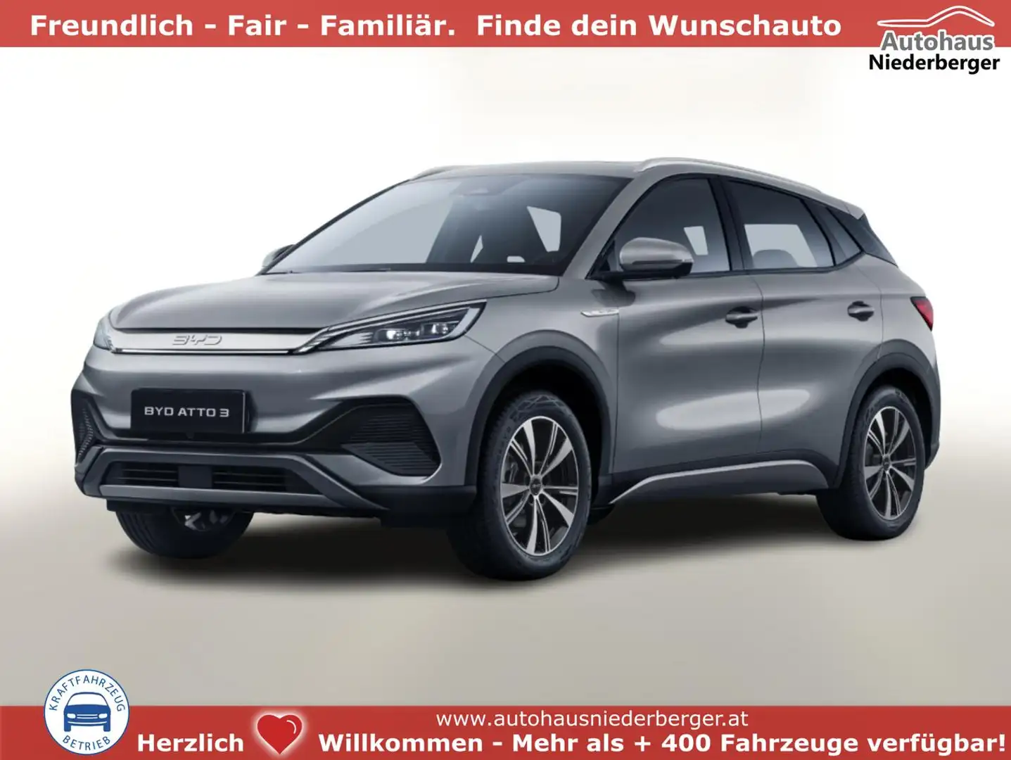 BYD Atto 3 Design Pano Nav 360Kam ACC SHZ eHK Keyl 150 kW ... Grau - 1