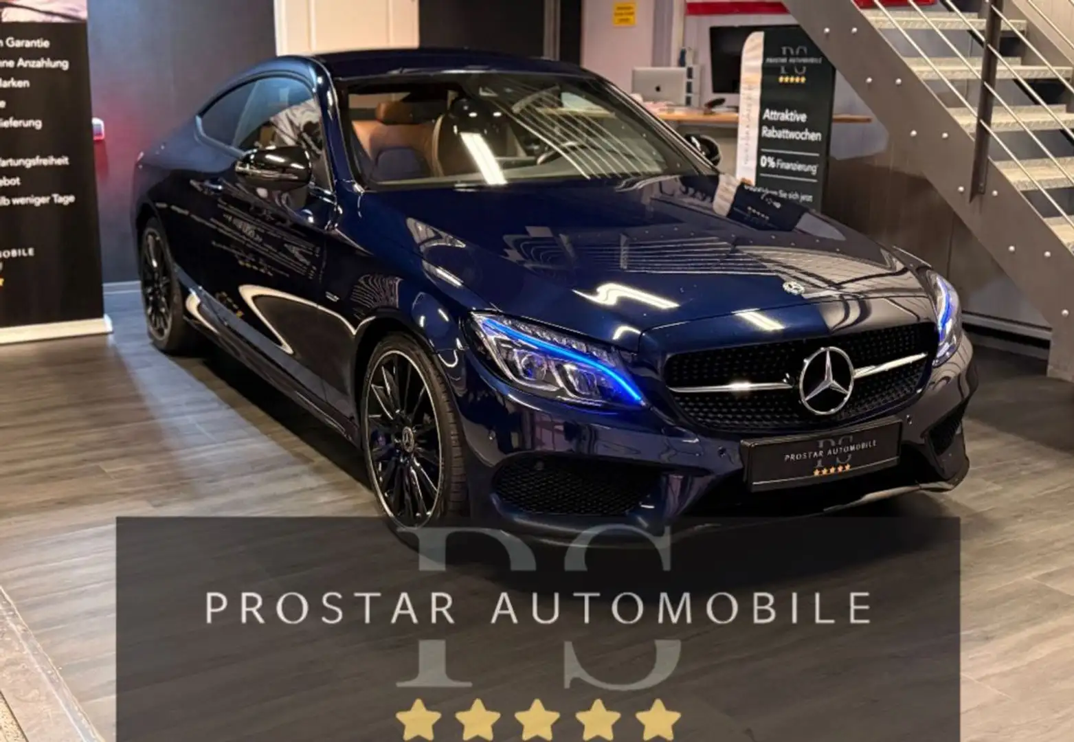 Mercedes-Benz C 220 Coupe Aut*AMG*NightEdition*Totass*Mem.*AHK Blau - 1
