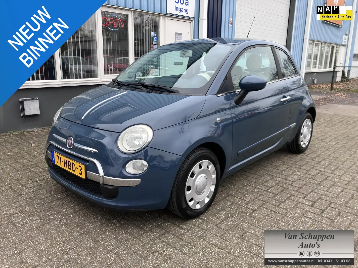 Fiat 500 1.2 Pop 1e Eigenaar Blauw - 1