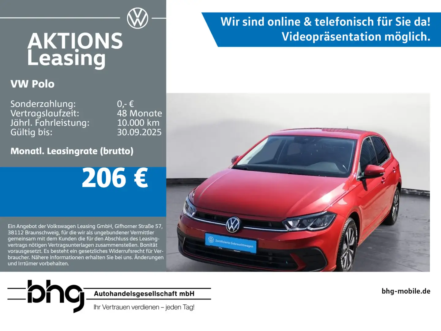 Volkswagen Polo 1.0 TSI Move DSG #AHK #Navi #Kamera #IQ.Dri Rot - 1