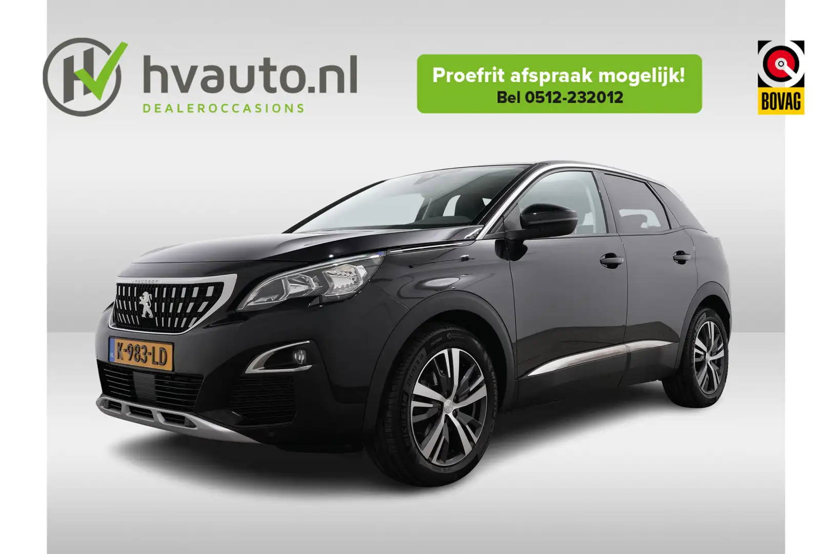 Peugeot 3008 1.2 PURETECH 130PK ALLURE EAT8 | dealeronderhouden Zwart - 1