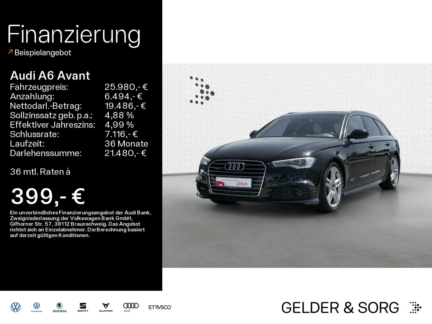 Audi A6 3.0 TDI quattro ACC*HuD*RFK*BOSE* Schwarz - 1