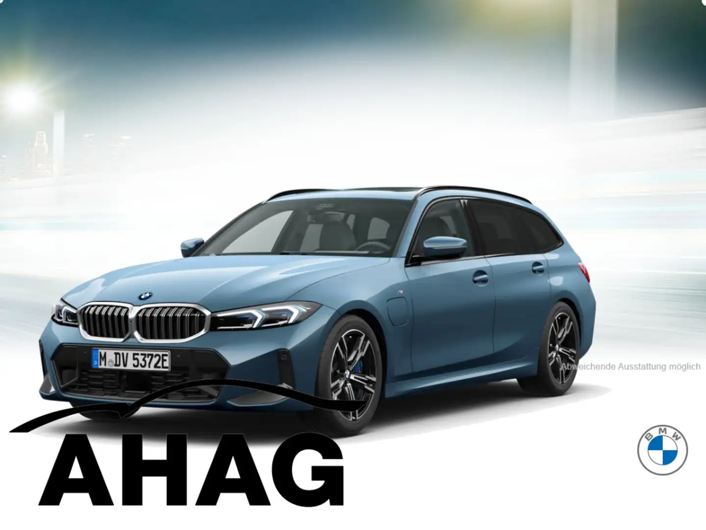 BMW 330 e Tour M Sport 0,5% Ver. Pano ACC el.Sitz AHK Blau - 2