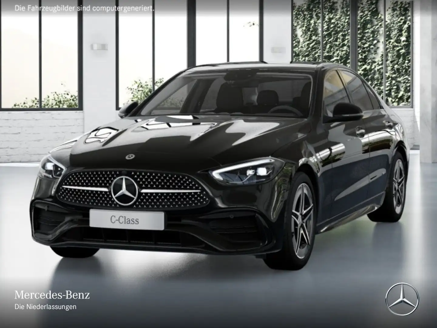 Mercedes-Benz C 400 e 4M AMG+NIGHT+PANO+LED+KAMERA+TOTW+KEYLESS Schwarz - 2