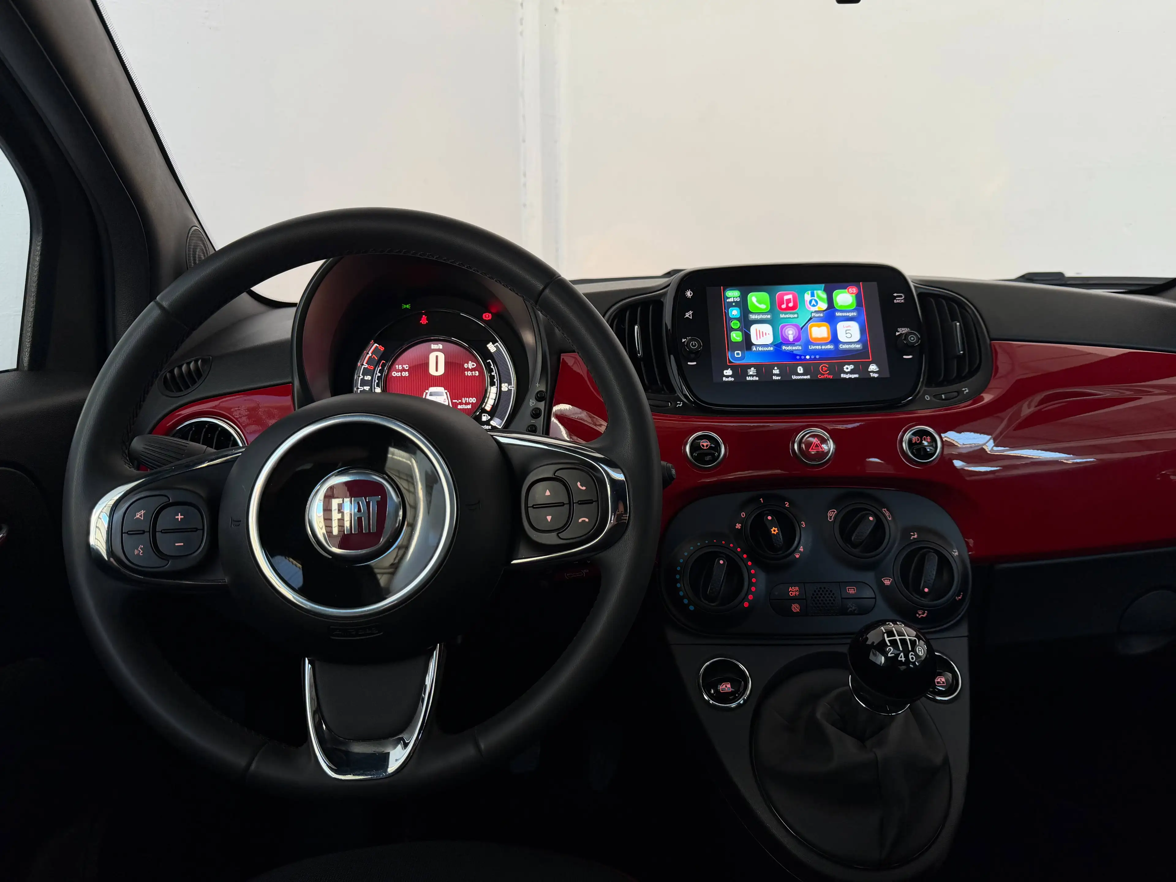 Fiat 500 1.0i MHEV Red - Toit ouvrant - Carplay - Cruise Control - Capteurs de recul - Climatisation - 1 an de garantie — photo 9