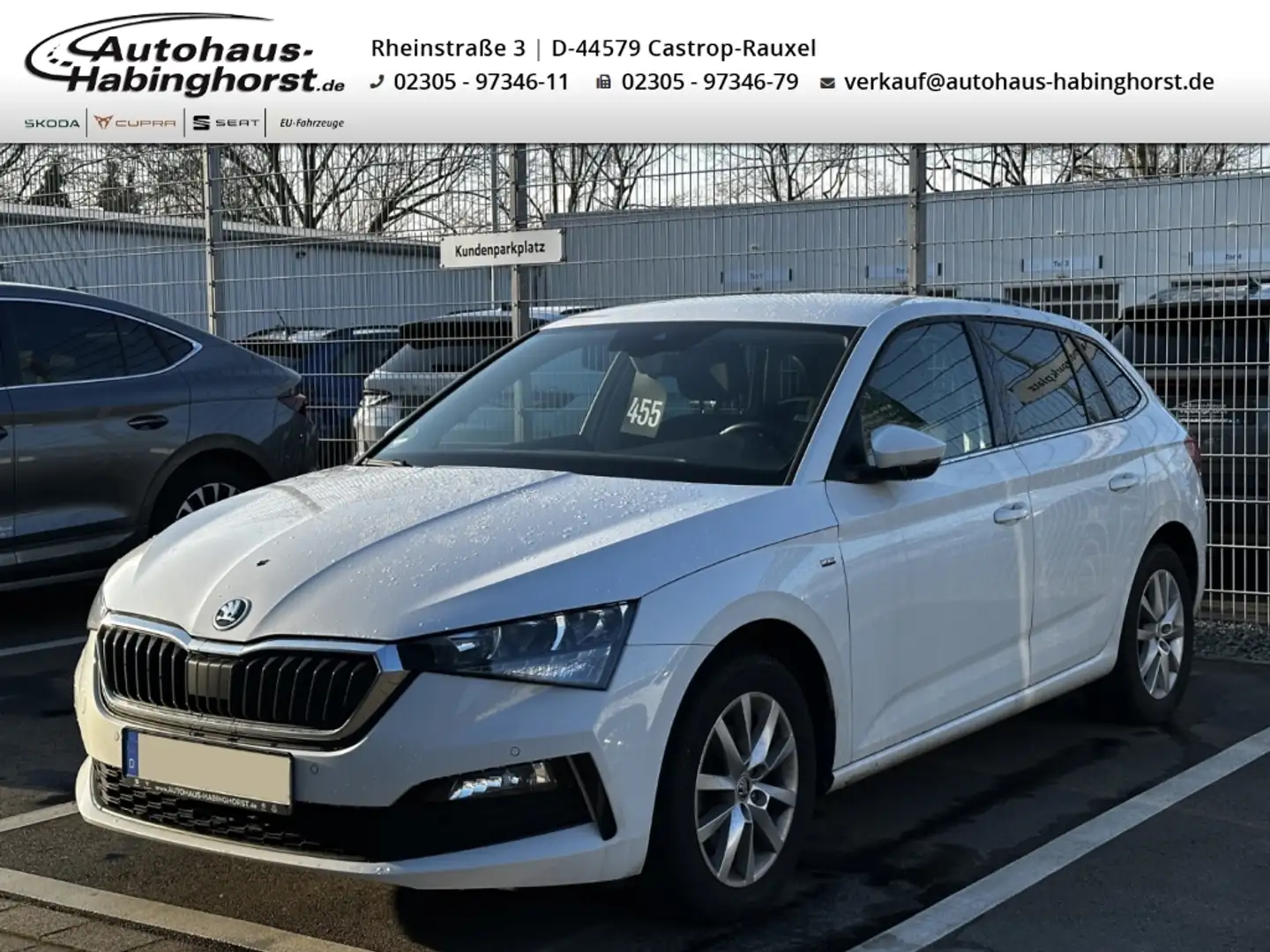 Skoda Scala 1.0 TSI Clever Nav SHZ Climatr. PDC GJR Weiß - 1