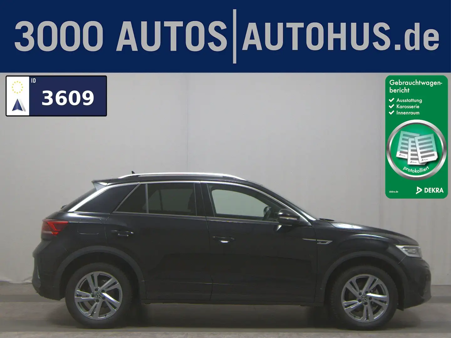 Volkswagen T-Roc 1.0 TSI R-Line Navi Vorb. LED AID ACC PDC Schwarz - 1