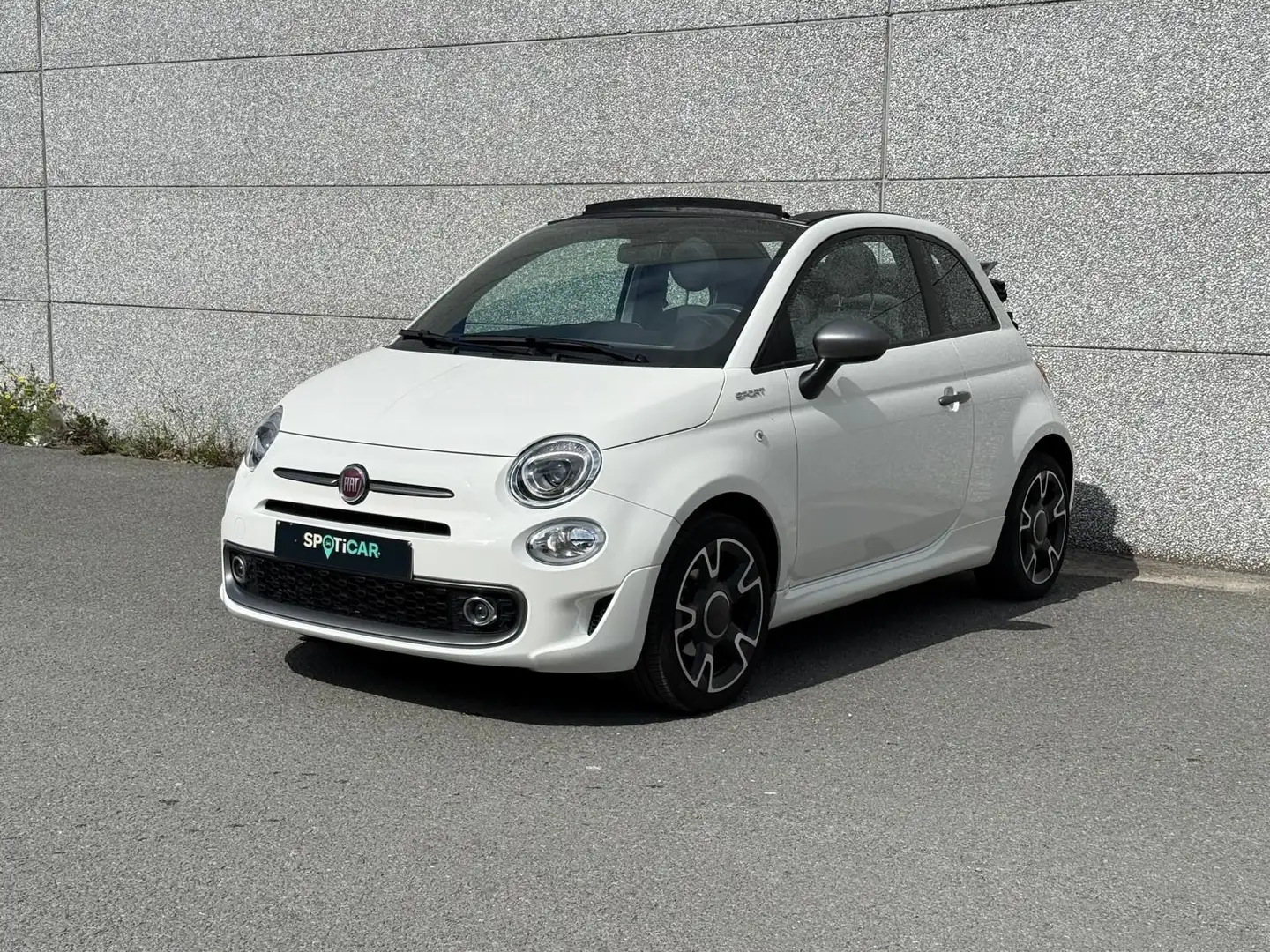Fiat 500C SPORT 1.0 Benzine *CABRIOLET*PARKEERSENSOREN*AIRCO Blanc - 1