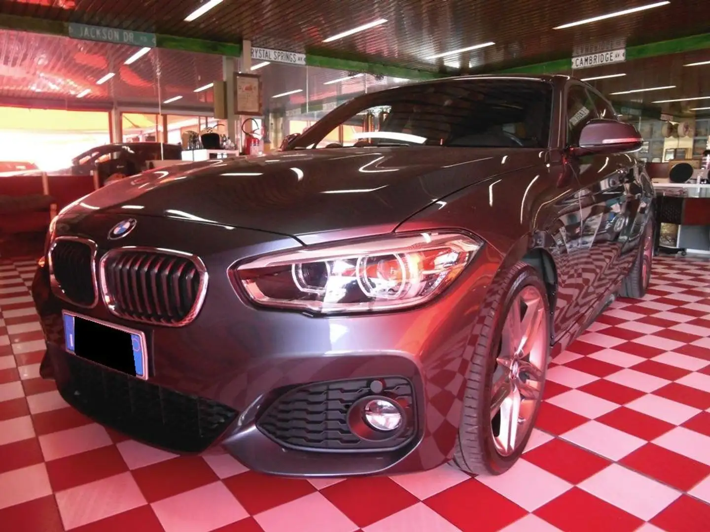 BMW 118 118d Msport 5p AUTOM+TETTO+NAVIG+UNIPROP.!!! Grau - 2