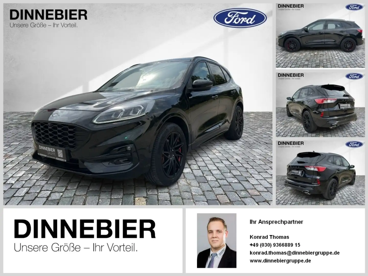 Ford Kuga ST-LINE X PHEV ACC CAM LED NAVI Zwart - 1