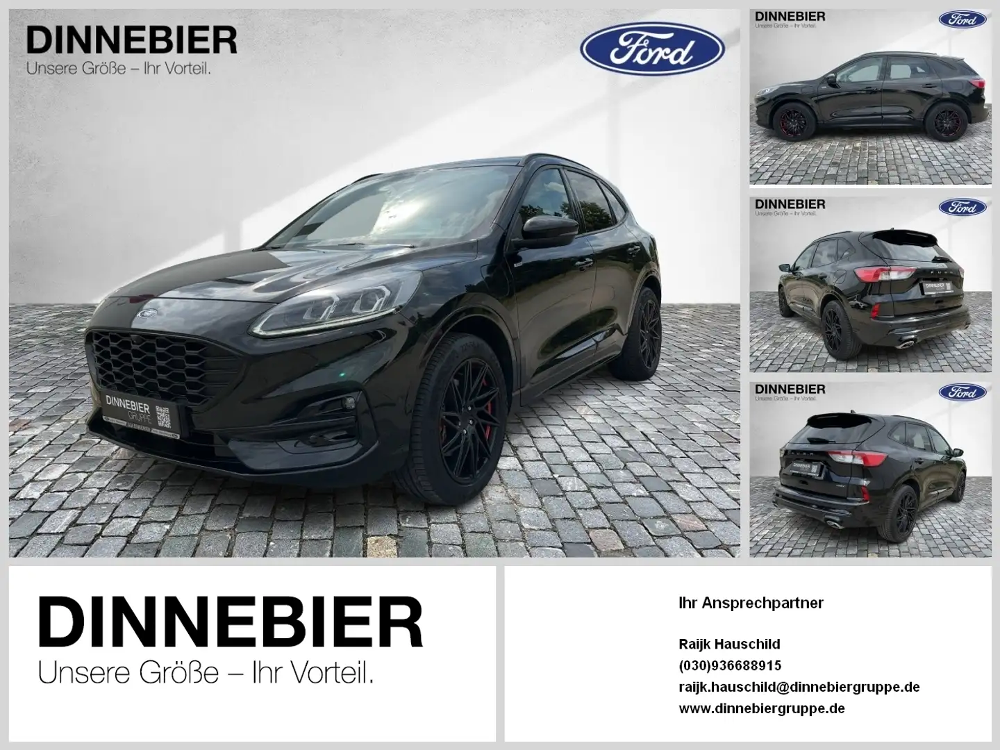 Ford Kuga ST-Line X LED+Navi+Glasdach+Kamera+SHZ Noir - 1